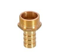 PAJPXPCD Brass Hose Fitting 25mm Tail 1/8" 1/4" 3/8" 1/2" 3/4" 1" Male Female Thread Copper Connector Coupler(Male,25MM Barb_1/4")