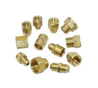 PAJPXPCD Brass M22 M14 M18 to 3/8" 1/2" 3/4" Thread Connector Transition Coupler Cleaning Copper Machine Repair Fitting(H)