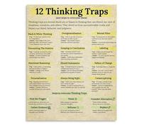 PAJPXPCD Emotional Intelligence Poster Uncovering Hidden Thought Patterns Canvas Wall-Art for Executive Office(Unframed,12x18inch(30x45cm))