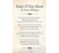 PAJPXPCD Enjoy Your Life Wall-Art Dust If You Must Poem Canvas Print Gallery Wrapped Inspirational Decor for Living Room Bedroom and Office(Framed,12x18inch(30x45cm))