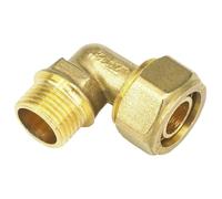 PAJPXPCD Fit PEX-AL-PEX Tube Outer Diameter 16/18/20/25/32mm - 1/2" 3/4" 1" Male Elbow Brass Fitting for Solar Water Heater(14x18mm,1")