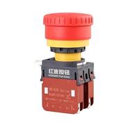 PAJPXPCD HB-K20 Waterproof IP65 22mm 20A Emergency Stop Mushroom Head Push Button Switch 2NO 2NC