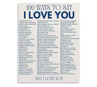 PAJPXPCD Love Language Poster Affection Expressions Romantic Art | Shows ways to express care through handwritten notes surprise gestures and warm embraces(Framed,12x18inch(30x45cm))
