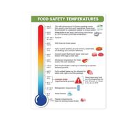 PAJPXPCD Modern Kitchen Poster - Meat Doneness Guide with Internal Temperature Chart, Minimalist Food Art Print for Home Cooks, Housewarming Gift(Unframed,12x18inch(30x45cm))