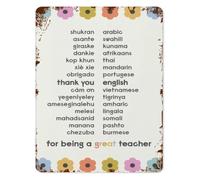 PAJPXPCD Multicultural World Languages Metal Tin Sign Vintage Look Wall Decor For Foreign Language Classroom Home Office 8 X 12 inch