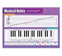 PAJPXPCD Music Theory Poster Musical Notes and Symbols Chart Educational Classroom Decor for School Students(Unframed,16x24inch(40x60cm))