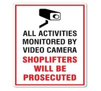 PAJPXPCD Shoplifters Will Be Prosecuted Warning Metal Tin Sign 12x8 Inch
