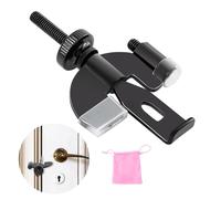 PAJWITHL Portable Door Lock - Suitable for Travel Hotels, Homes,College Apartments with Increase Security, Adjustable, Easy to Install (Black)