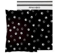 PAKABOO Poly Mailer Shipping Bags 12x15 Inch, 100 Pack, Non-Padded Envelopes with Tamper Proof Self-Seal, Paw Print Packaging