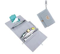 Pakc Bear Embroidery Diaper Bag and Wipes - with Strap Multi-Pocket Changing Bag for Mom - for Dad Parent, Boy, Daughter, Mom, Car Travel, Road Outing and Care, Blue, Se référer au descriptif