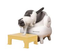 PAKEWAY Cat Ramp for Litter Box, Adjustable Elevated Cat Litter Box Step, for Automatic Litter Boxes & High - Entrance Cat Litter Boxes - Ideal for Small & Elderly Cats