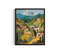 Pakistan Countryside Unframed Wall Art Poster Print, Rural Landscape, Heritage Artwork Culture Decor Travel Poster for Living Room and Bathroom A3 (10" L x 8" W, Unframed)