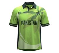 Pakistan Cricket Team Shirt Pakistan ICC Champions Trophy 2025 Short Sleeve Cricket Shirt (UK, Alpha, XXL, Regular, Regular, Green)