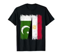 Pakistan Egypt Half Flag Pakistani Egyptian Heritage T-Shirt