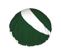 Pakistan Flag Design Double Layer Reusable Shower Cap, Fits Most Head Sizes
