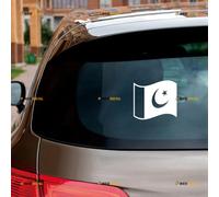 Pakistan Flag Sticker Decal Vinyl Islam - 3 Pack White 7.6cm - for Car Boat Laptop Cup No Background Die-Cut