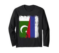 Pakistan Russia Half Flag Pakistani Russian Jersey Long Sleeve T-Shirt