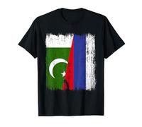 Pakistan Russia Half Flag Pakistani Russian Jersey T-Shirt