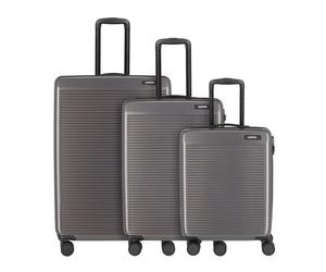 Paklite Sienna 4 wheels Suitcase set 3-piece gray