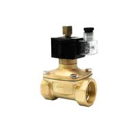 PAKMEZ 1-1/4" Normally Open Brass IP65 Waterproof Solenoid Valve DN32 Switch Water Valves 220V 110V 24V 12V(G_240VAC)