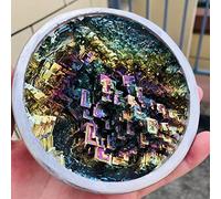 PAKMEZ 1PC Natural Bismuth Quartz Crystal Bowl Specimen 100-110MM