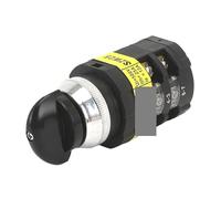 PAKMEZ SZW25-30D/2 25A Black Handle Three Position Two Pole 8 Screw Terminals Rotary Changeover Cam Switch