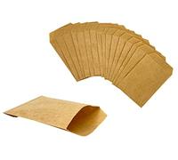 PAKNOR® 100pcs small brown paper bags - 7 x 12 cm, ideal for tears of joy & Advent calendars to fill, mini kraft paper bags for crafting for weddings, Christmas, flower seeds as gift bags