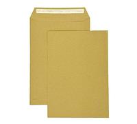 PAKNOR® Brown Envelopes DIN C4 229 x 324 mm 90 g Envelopes without Window Straight Flap Self-Adhesive Large Letter A4 Envelopes Business Envelopes Pack of 50