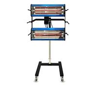 pakowin Infrared Paint Curing Lamp, 2100W 220V Short Wave Infrared Paint Drying Lamp with Timer and Wheels, Car Baking Paint Tool, Blue