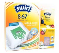 PakTrade 4 Vacuum Cleaner Bags + Deodorant Beads Compatible with Bosch BGN 2CHAMP, BSA 100 KA - sphera | Compatible with Swirl S67 - S 67 | 4 Bags, Air Freshener, Accessories, Spare Parts
