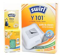 PakTrade 4 Vacuum Cleaner Bags + Deodorant Beads Compatible with Hoover Thunder Space; KOENIC KVC 700, KVC 7321 | Compatible with Swirl Y101 - Y 101 | 4 Bags, Air Freshener, Accessories, Spare Parts