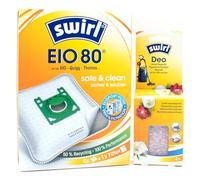 PakTrade 4 Vacuum Cleaner Bags + Deodorant Beads Compatible with Privileg 103 033, 103 254, 103 313, 106 444 | Compatible with Swirl EIO80 - EIO 80 | 4 Bags, Air Freshener, Accessories, Spare Parts