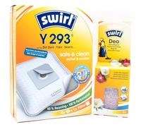 PakTrade 4 Vacuum Cleaner Bags + Deodorant Beads Compatible with Samsung VCC 63..., VP-78M, VP-90 | Compatible with Swirl Y293 - Y 293 | 4 Bags, Air Freshener, Accessories, Spare Parts