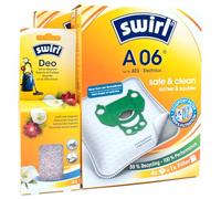 PakTrade 8 Vacuum Cleaner Bags + Deodorant Beads Compatible with AEG LX Exclusiv Vampyrino, Smart 100... 199 Serie | Compatible with Swirl A06 - A 06 | 8 Bags, Air Freshener, Accessories, Spare Parts