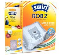 PakTrade 8 Vacuum Cleaner Bags + Deodorant Beads Compatible with Ecovacs Deebot T8 Max AIVI+ | Compatible with Swirl ROB2 - ROB 2 | 8 Bags, Air Freshener, Accessories, Spare Parts