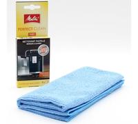 PakTrade Cleaning tablets for Fully Automatic Coffee Machines + Microfiber Cloth compatible with Melitta Perfect Clean, 4 Tabs x 1,8 g - Tabs For Espresso Machine, Accesories