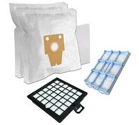PakTrade SET - HEPA Filter + Motor Protection Filter + 10 Vacuum Cleaner Dust Bags For Bosch BSG8 / Siemens VS08G Serie