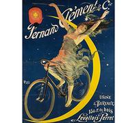 Pal Fernand Clement Bicycles Cycles Bike Moon Vintage Advert Large Wall Art Print Canvas Premium Mural