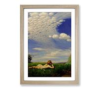 Pal Merse Skylark Framed Print | A2 Oak Framed Wall Art | Ready to Hang | Modern Nature Picture | Living Room Bedroom Lounge Office