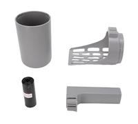 Pala para para gatos con soporte 2 en 1 Pala ergonómica para para gatos de gran capacidad con almacenamiento de bolsa de basura para limpieza de caja de Plástico Gris