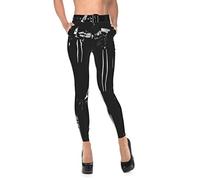 Palace Civet Latex Gummi Rubber Thinner Jeggings Tights Trousers Slim Pants 0.4mm - black - S