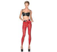 Palace Civet Latex Gummi Rubber Thinner Jeggings Tights Trousers Slim Pants 0.4mm - red - XS