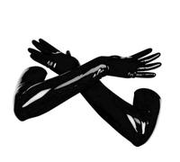 Palace Civet Latex Long Opera Gloves Unisex 0.4 mm Thickness Customised, black, Customized