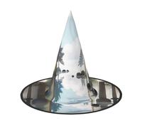 palace Halloween Witches Hats Witch Headbands Wizard Hat Costume Accessories Cosplay for Party Masquerade Foldable 2 PCS