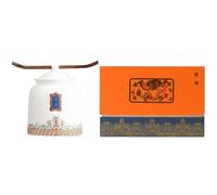 Palace Hat Ceramic Kung Fu Tea Sealed Cans - Large Tea Cans White [ Box]