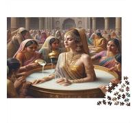 Palace Inspired Unique 1000 Piece Indian Style Jigsaw Puzzle for Adults Thick Paper Brain Training Educational Historic Scene Puzzle Home Decor 52x38cm/1000pcs