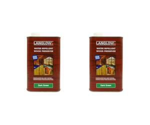 Palace Langlow Wood Preserver Dark Green 1 lt (1131500), 1 Litre (Pack of 2)