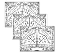 Palace Learning 3 Pack - Family Tree Chart To Fill In- 6 Generation Genealogy Poster - Blank Fillable Ancestry Chart [Version 1] (18" x 24")