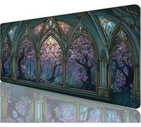 Palace Mouse Pad,600x300x3mm Mouse Mat Tree Desk Mat Large, Soft Smooth Surface with Anti-Slip Rubber Base Mousepad Waterproof, Durable, Extended Length Desk Pad for Home Christmas Decorations N1-203