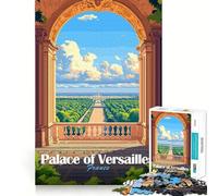 Palace of Versailles View 1000 Pieces Jigsaw Puzzles for Adults Brain Challenge Toy Indoor Play Precise Cut Fine Art Piece (38x52cm)